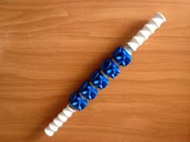 rodillo sueco sencillo azul para dolor de espalda