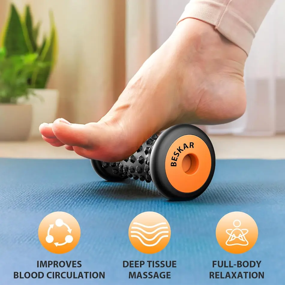 BESKAR Foot Massage Roller for Plantar Fasciitis Relief,